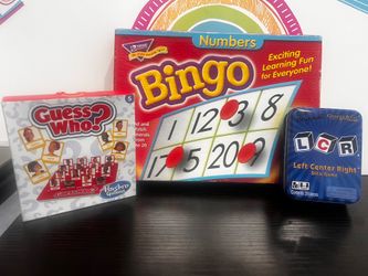 GAME BUNDLE - GUESS WHO, BINGO & LCR