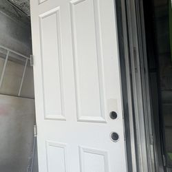 32”x98” 6 Panel Wood Solid Core Door  