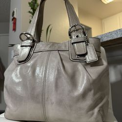Vintage Y2K Coach Soho Pleated Leather Tote
