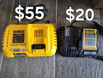 DEWALT 20V FAST CHARGER AND REGULAR CHARGER