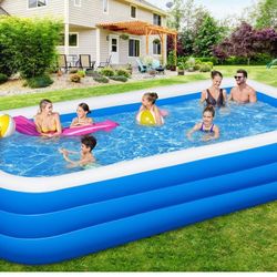 Large Inflatable Swimming Pool , Oversized Thickened Blow Up Pool for Kids and Adult, Kiddie Pool for Backyard