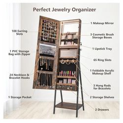 Mirror And Jewelry Organizer