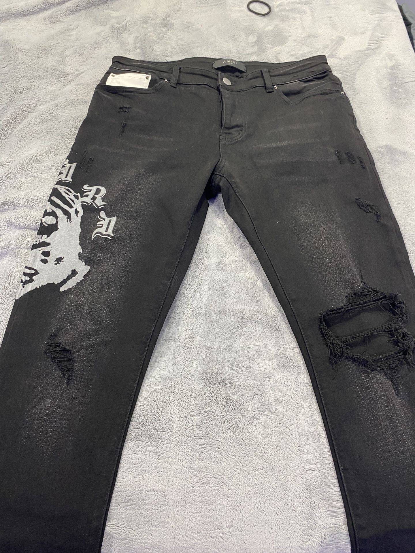 Black amiri jeans