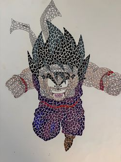 Kid Gohan Mosaic Art Drawing