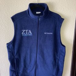 Texas A&M Aggie ZTA Columbia Fleece Vest Navy Blue