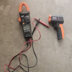Digital Clamp Meter, & Thermometer Great Condition 