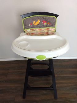 wood high chair