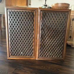 Sansui SP-2000 Speakers, Walnut Veneer, Midcentury 