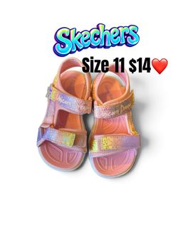 Skechers Unicorn Dreams Kids Sandals Size 11 with light ❤️❤️M18 081426