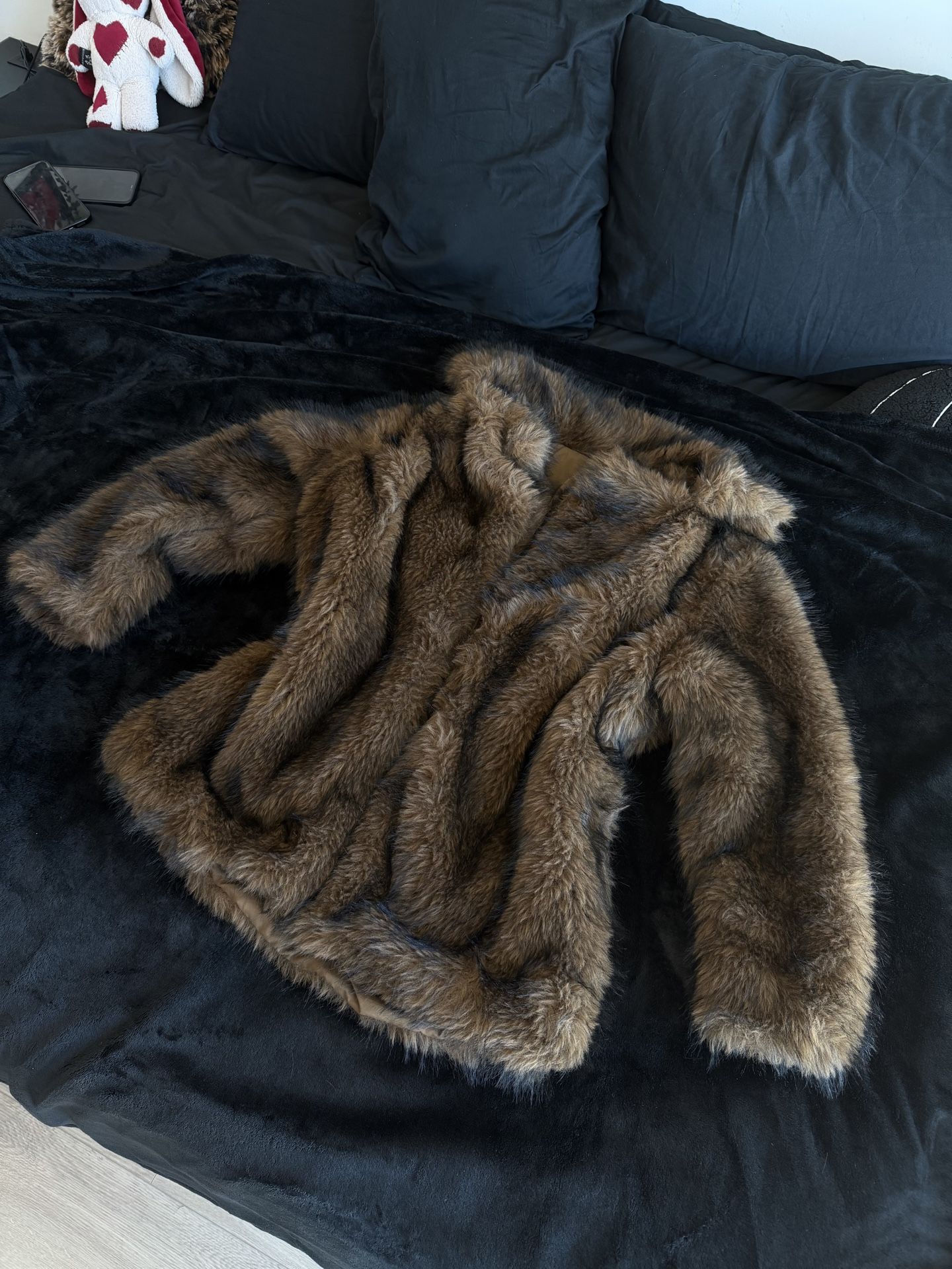 Brown fur jacket
