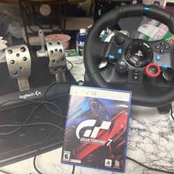 PlayStation Steering Wheel+peddles+Gran Turismo 7 