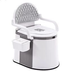 Commode Toilet Chair,Portable Raised Toilet Seat Commode Chair for Toilet with Arms,Sturdy and Beautiful Extra Wide Toilet Chair, for Outdoor Indoor E