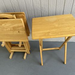 Folding Tray Tables -  5-Piece Set