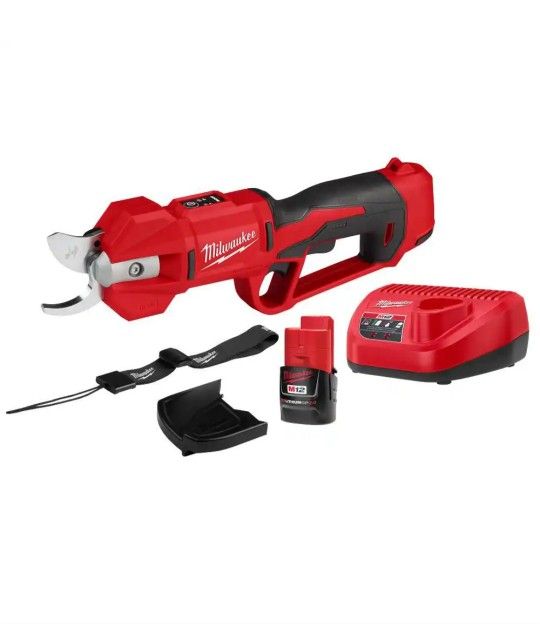 Milwaukee M12 12V Cordless Brushless Pruner Shears Kit W/ 2.0 Ah Battery & Charger Brand New