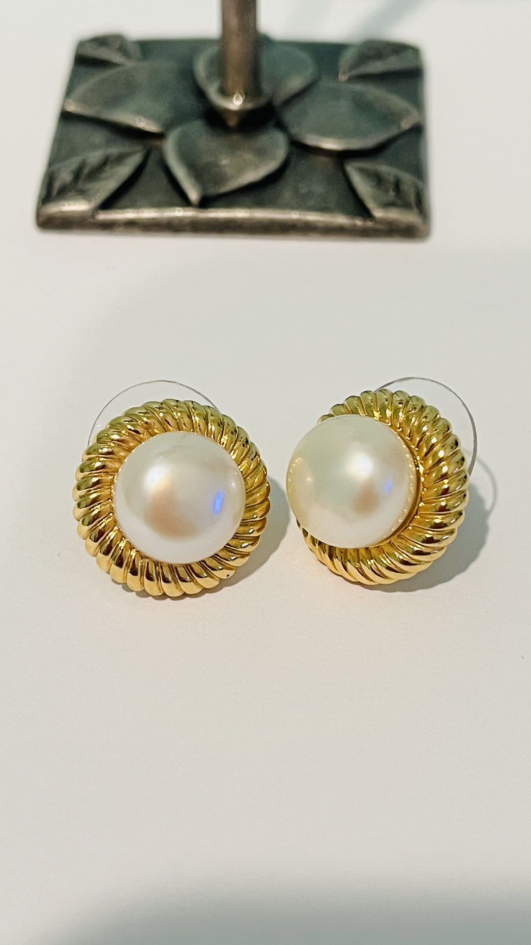 925 Silver Vintage Gold Vermeil Earrings