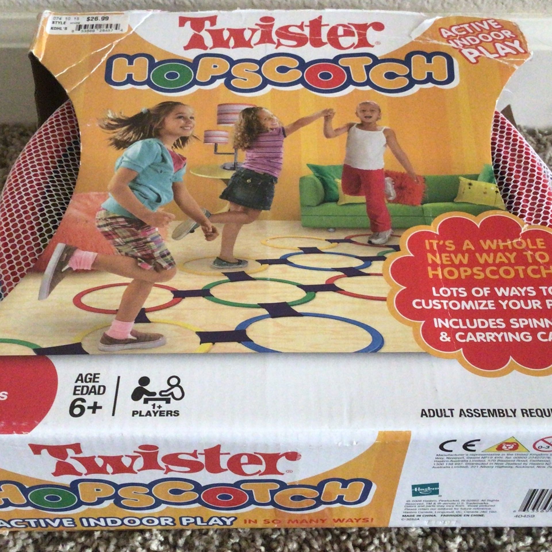 Twister Hopscotch - Active Indoor Play Game!