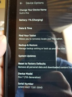 Amazon Fire (Generation 7) Tablet