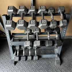 Dumbbell Weights with Weight Stand