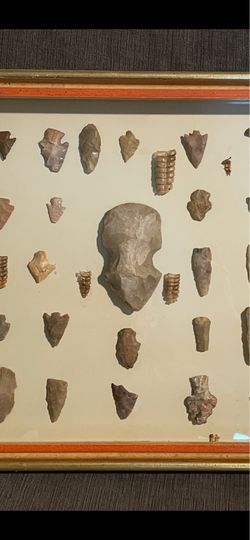 FRAMED COLLECTION ARROW HEADS RATTLES