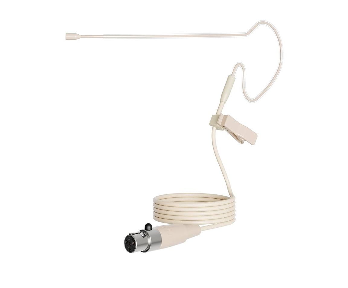 J K Pro Headset Headworn Single Earhook Microphone MIC-J S90 Compatible with Shure Wireless Transmitter