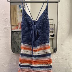 Colorful Crotchet Top Dress 
