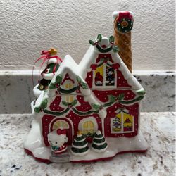 Hello Kitty Gingerbread House Christmas Cookie Jar