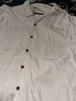 Jamaica Jaxx White Tropical Button-Up Shirt
