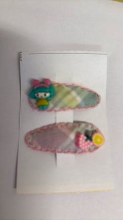 Handmade Snap Hair Clips Set of 2