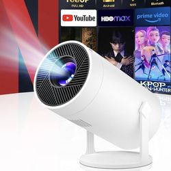 Mini Projector with WiFi and Bluetooth, 4k Support Portable Outdoor Projector, Smart Projector with Android, Built-in App Movie Proyector