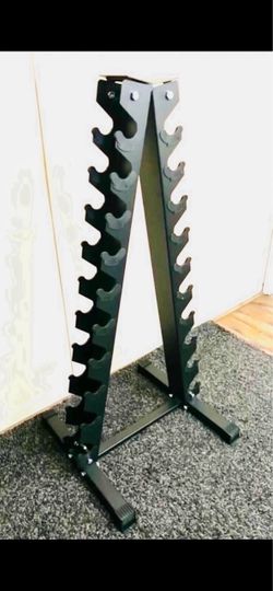 10 Tier A - Frame Dumbbell Weight Rack (Brand New)… Home Gym Fitness…. Holds 10 pairs of dumbbells.  $40 Price is Firm!!!!
