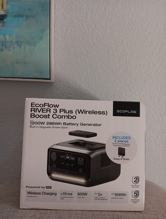 Eco flow 1200w. Battery generator plus 2 power bank