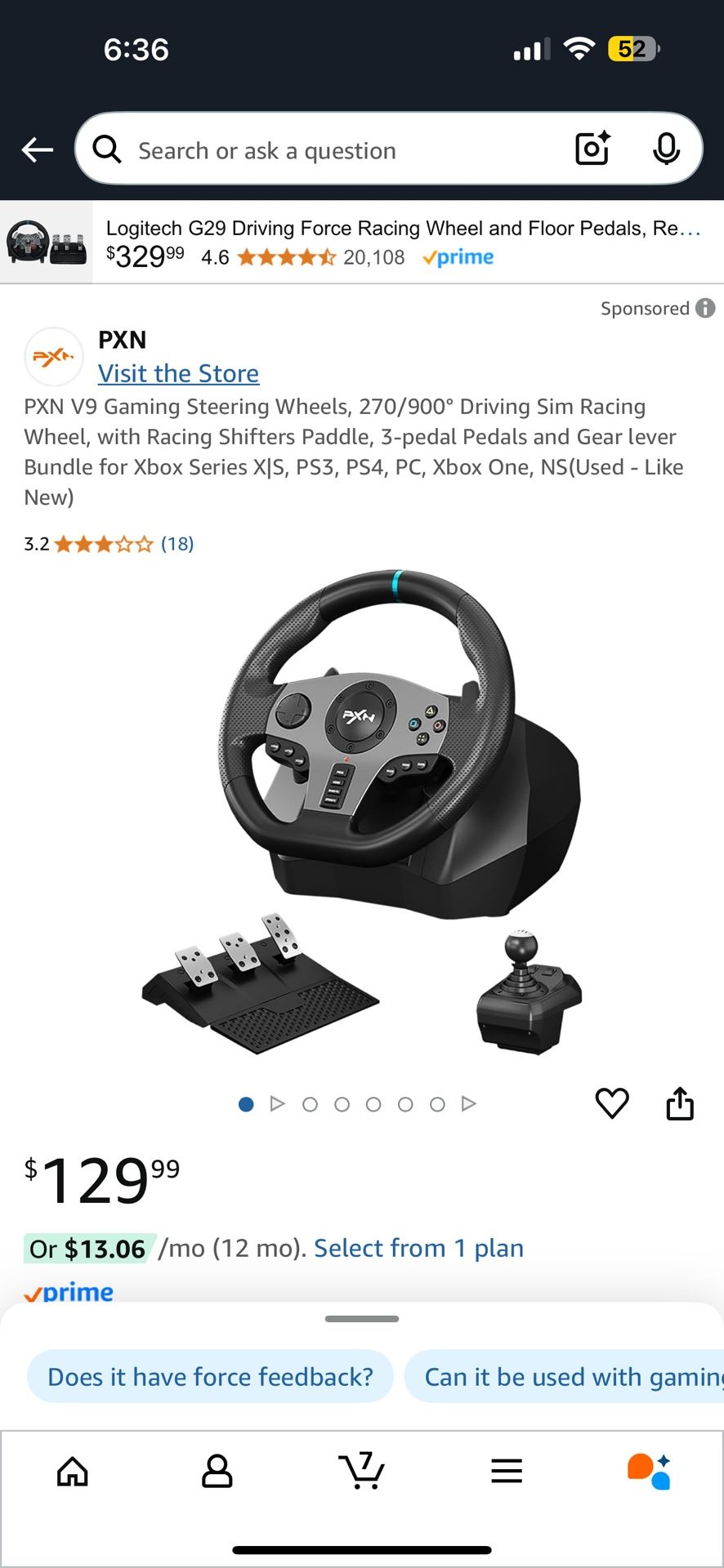 Pxn V9 Steering Wheel