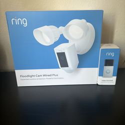 Ring Floodlight And Doorbell Camera