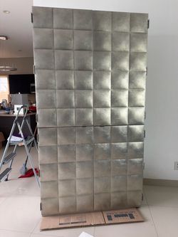 Luxury metallic wine cabinet