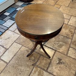Antique Drum Table / Colonial Revival 