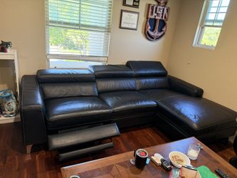 Top Grain Recliner Leather Sofa