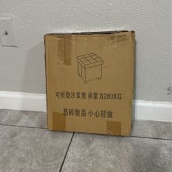 Folding Storage Ottoman Cube Foot Rest