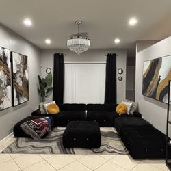 LARGE 8pcs MODERN SECTIONAL $950 OBO