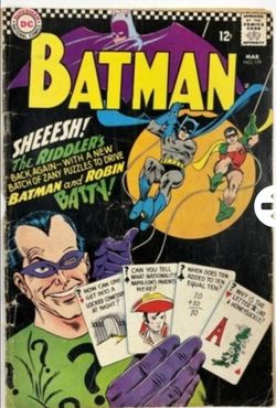 Batman #179 DC Comics 1966 Riddler Cover
