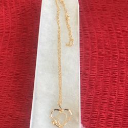 Gold Plated Necklace With Heart