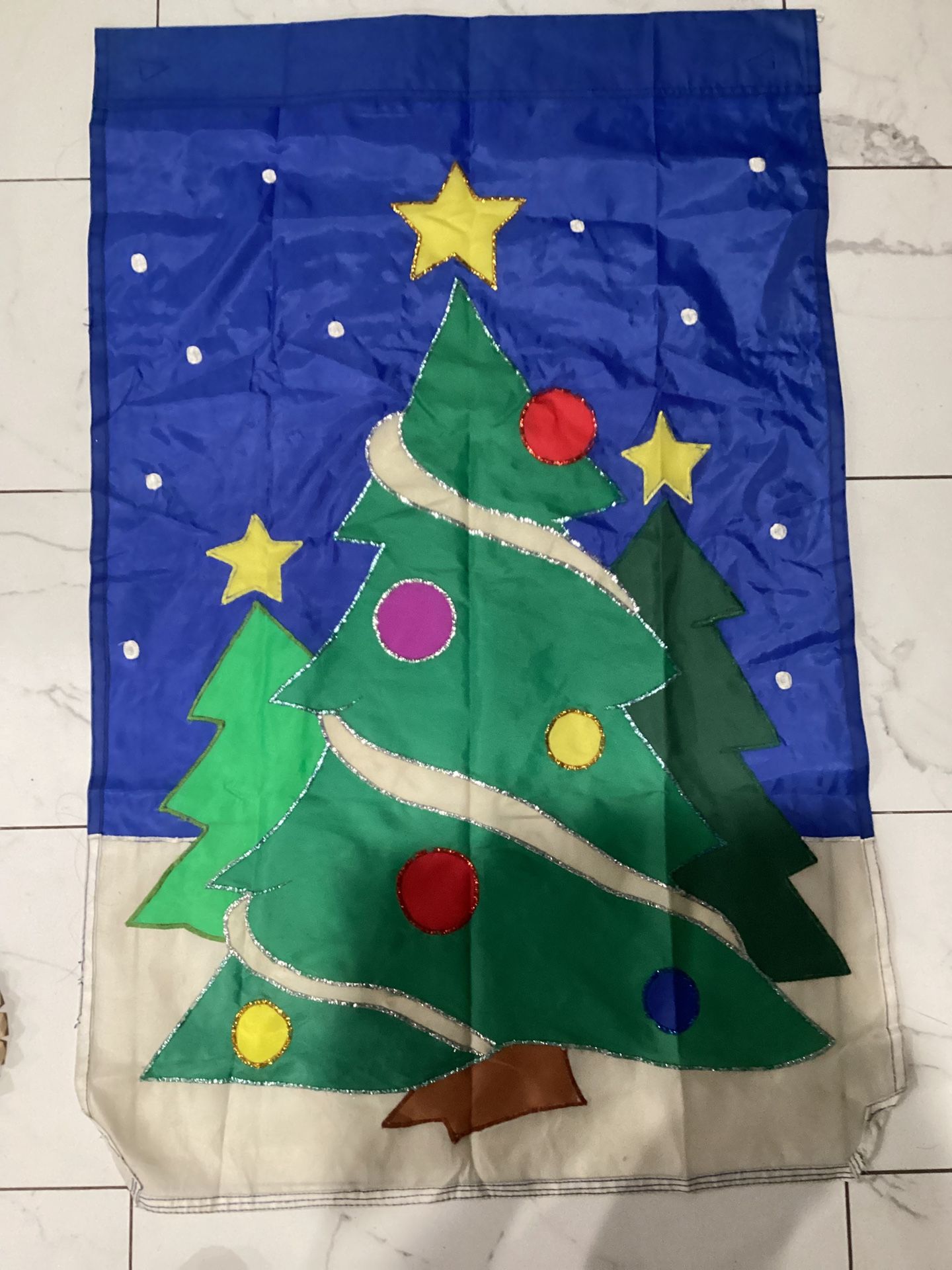 Vintage 90’s Outdoor Christmas Snowman Frosty Yard Garden Hang Flag 48” x 35”