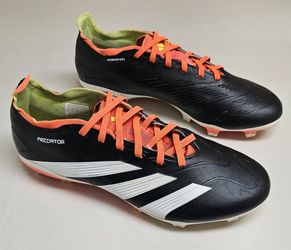 Adidas Predator League L FG Soccer Cleats Black Orange Mens Size 7.5 NEW IG7762