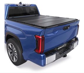 5.5FT Quad Fold Hard Truck Bed Tonneau Cover Compatible with 2014-25 Tundra Toyota Tundra On Top Aluminum Bed Tonneau Cover with T Slot Rails Deckrail