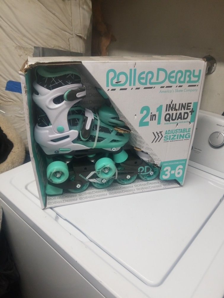Roller Derby 2 In 1 Inline + Quad Skates