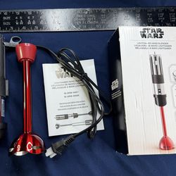 Star Wars Lightsaber Hand Blender Red Sith w Box Disney