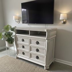 Light Woodwash Media Console