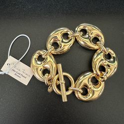 Gold Puffy 18k Plated Bracelet 