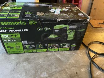 Greenworks 21" self propelled electric lawnmower 