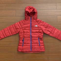 Northface Women’s Red Down Hoodie Jacket