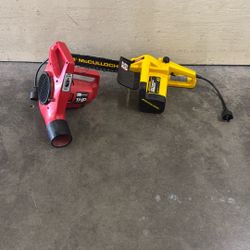 Electric Blower And Chainsaw 